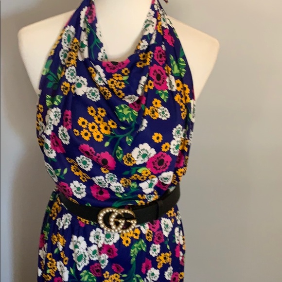 Vintage halter maxi floral dress. Size med - Picture 3 of 7
